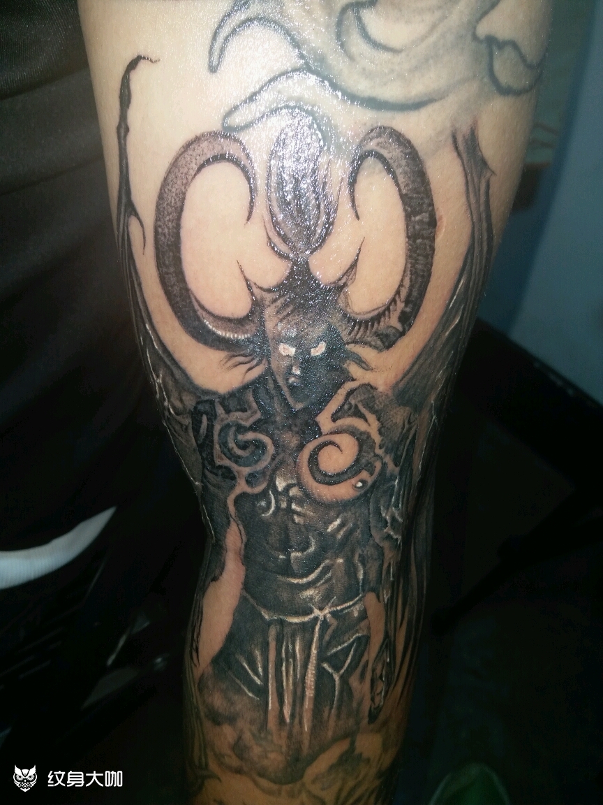 伊利丹_纹身图案手稿图片_霍如欢的纹身作品集