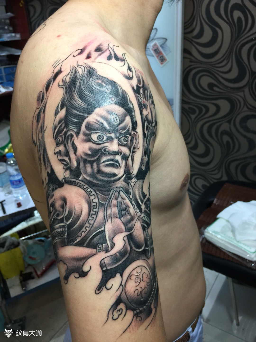 不动明王_纹身图案手稿图片_陈红娟的纹身作品集