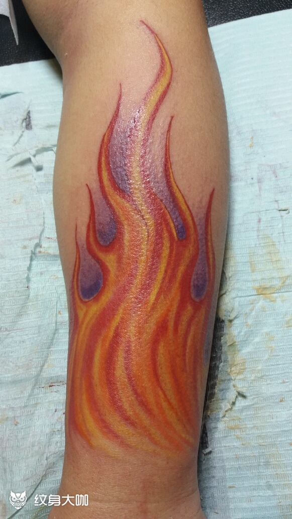 命里缺火,让你旺起来_纹身图案手稿图片_刘辉的纹身作品集