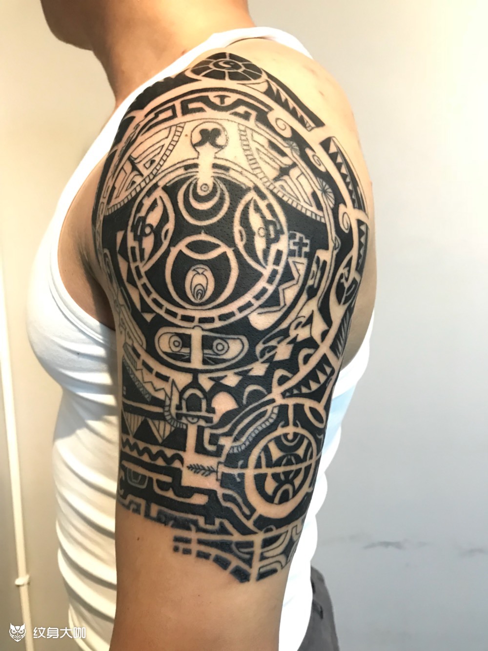 巨石强森同款_纹身图案手稿图片_弘宇的纹身作品集