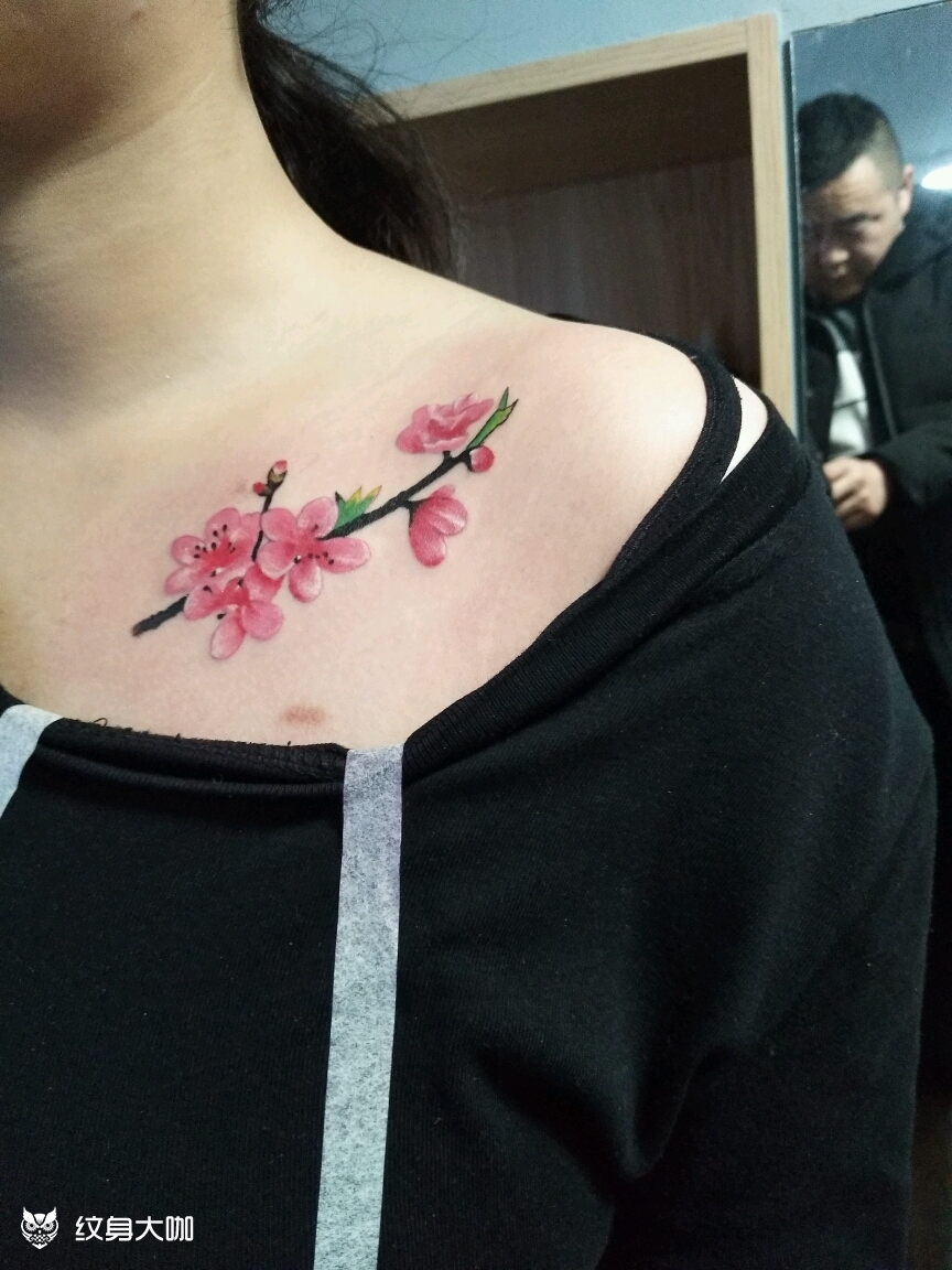 梅花_纹身图案手稿图片_唐哥的纹身作品集