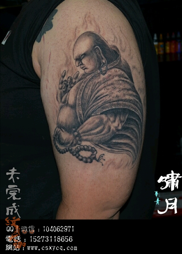看门罗汉_纹身图案手稿图片_啸月的纹身作品集