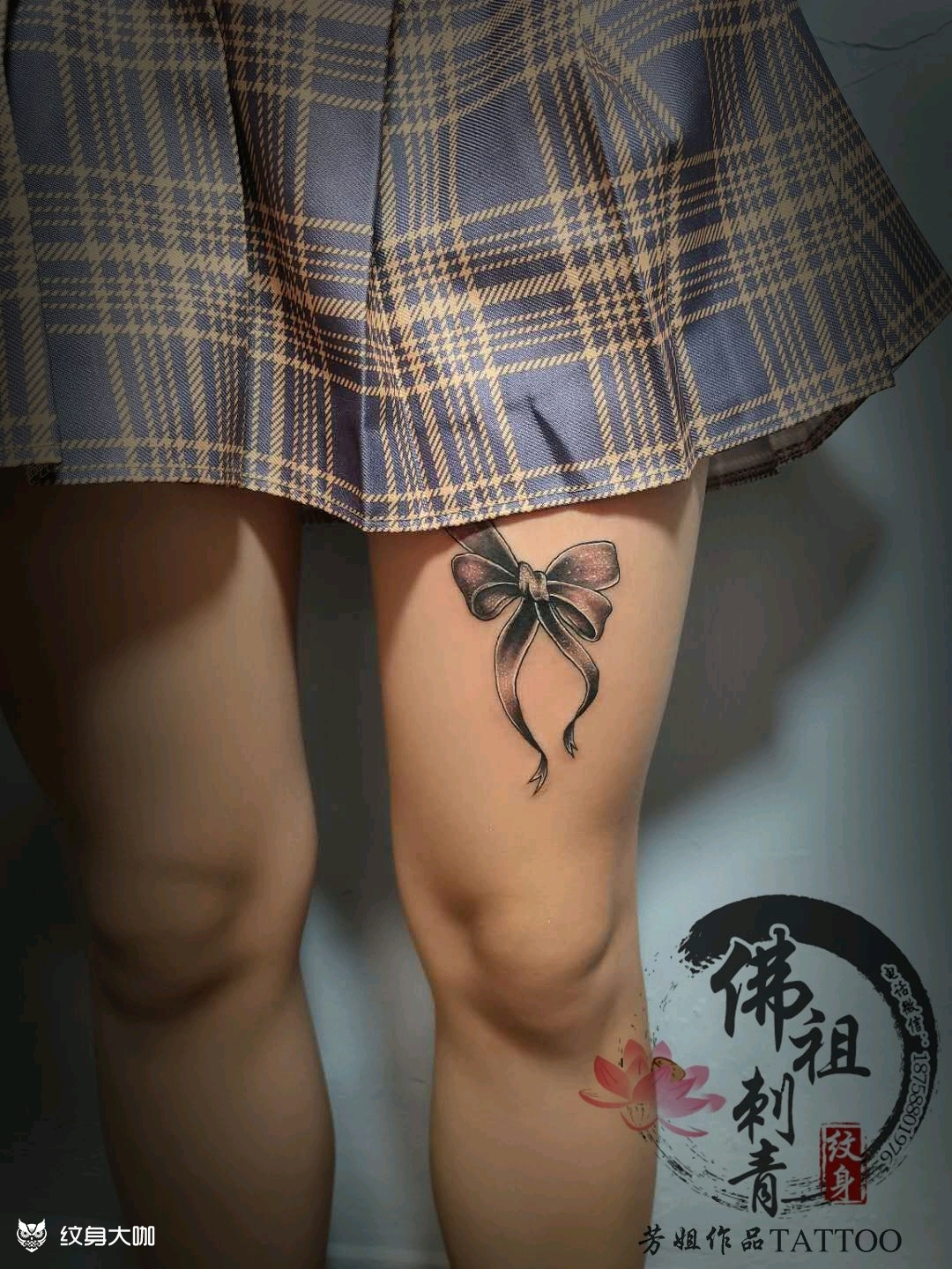 蝴蝶结_纹身图案手稿图片_宋少军的纹身作品集