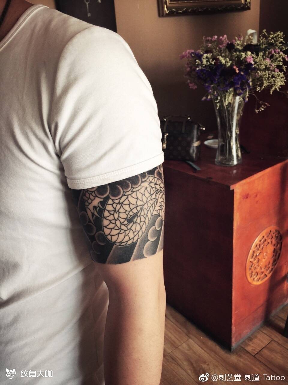 半甲_纹身图案手稿图片_赵镜枝的纹身作品集