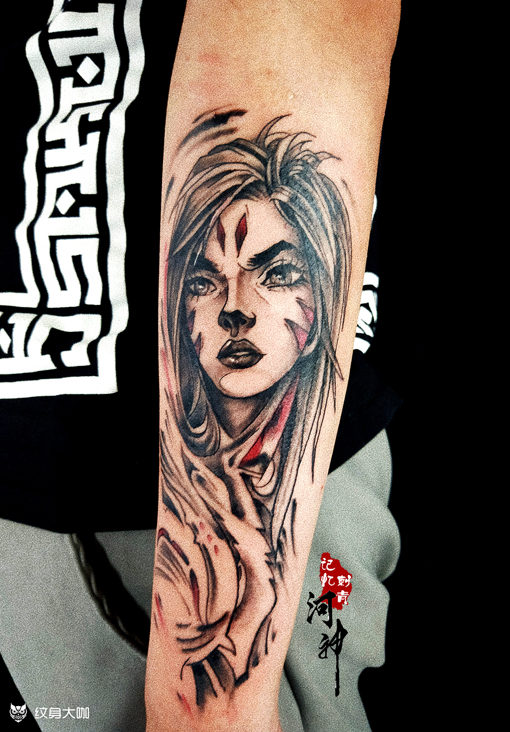 英雄联盟卡莎_纹身图案手稿图片_河神作品持续更新中的纹身作品集