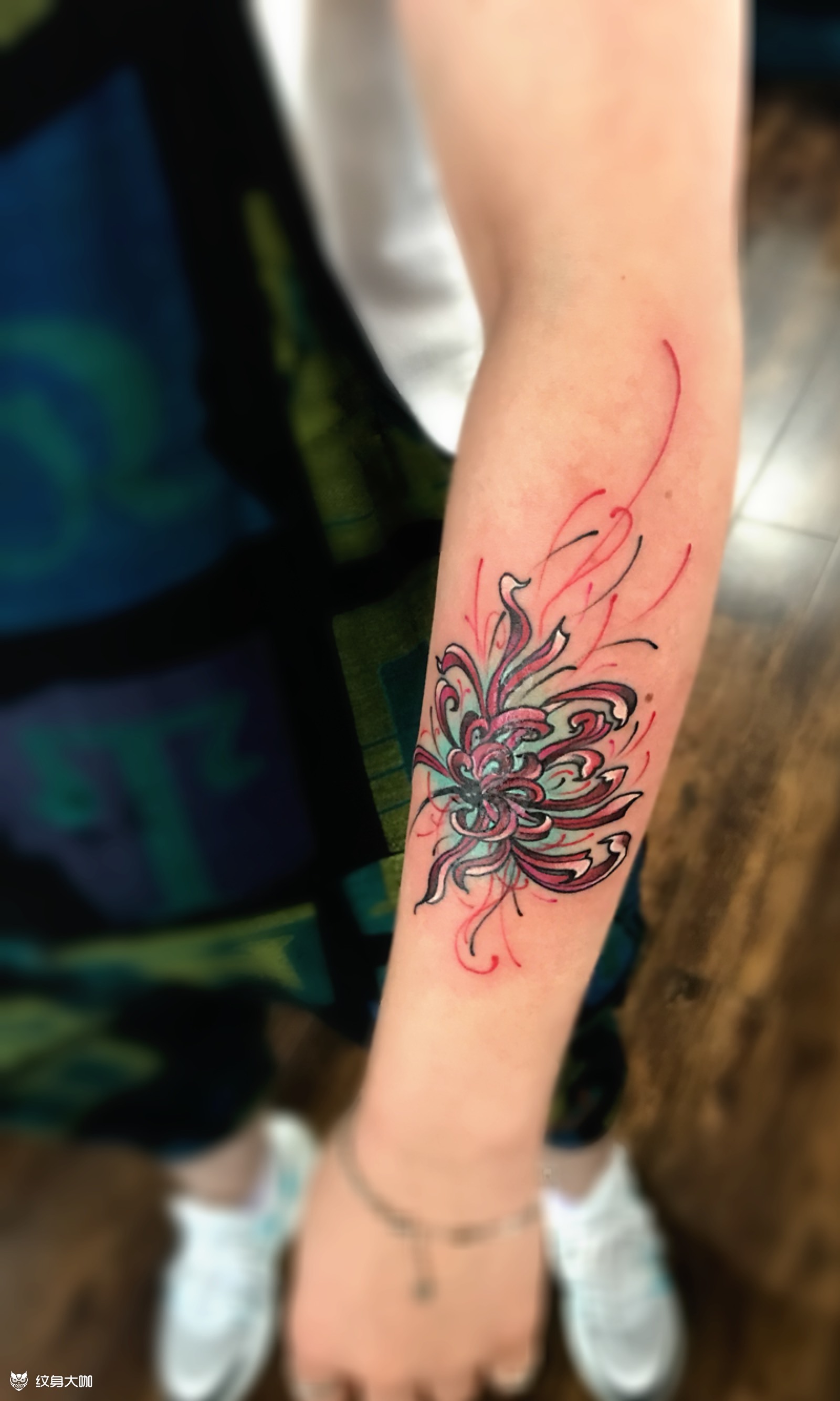 彼岸花_纹身图案手稿图片_牛晋北的纹身作品集