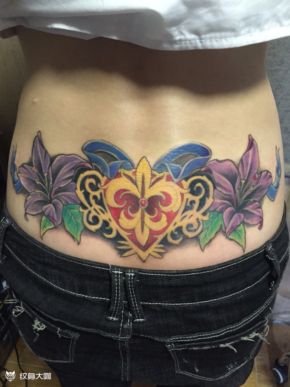 彩色腰花完成!_纹身图案手稿图片_康永华的纹身作品集