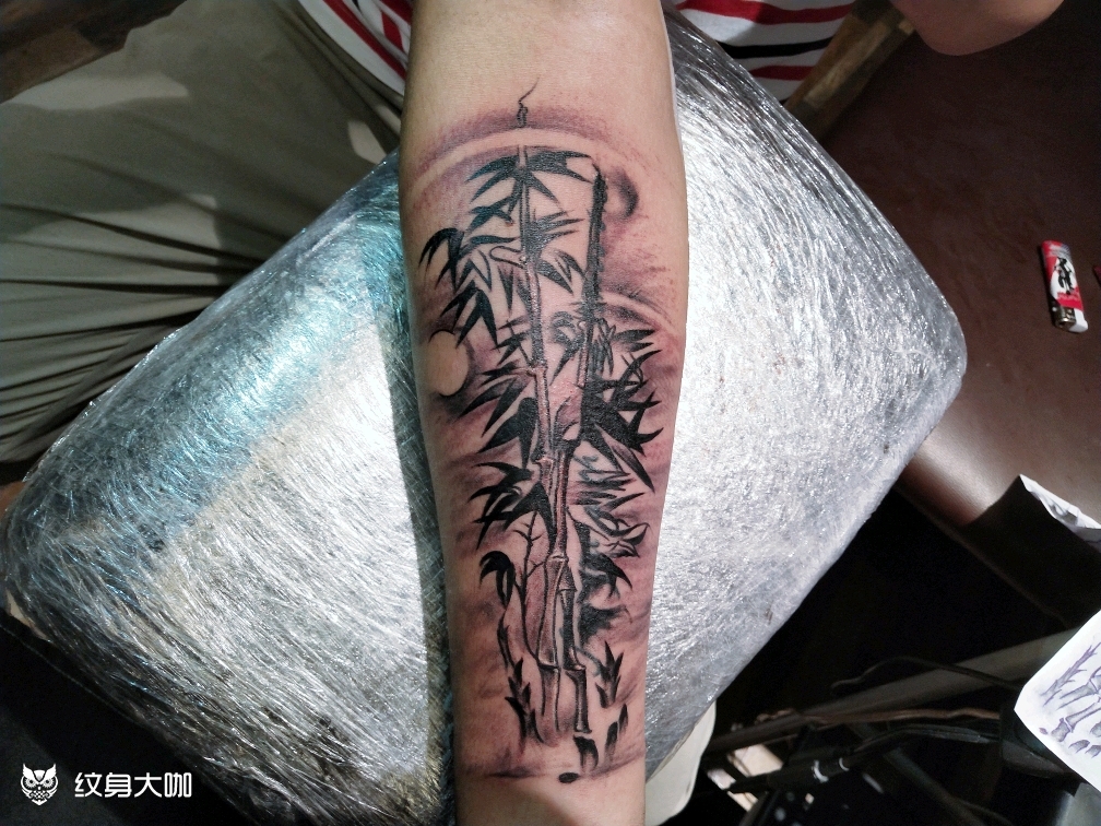 竹_纹身图案手稿图片_融吉的纹身作品集
