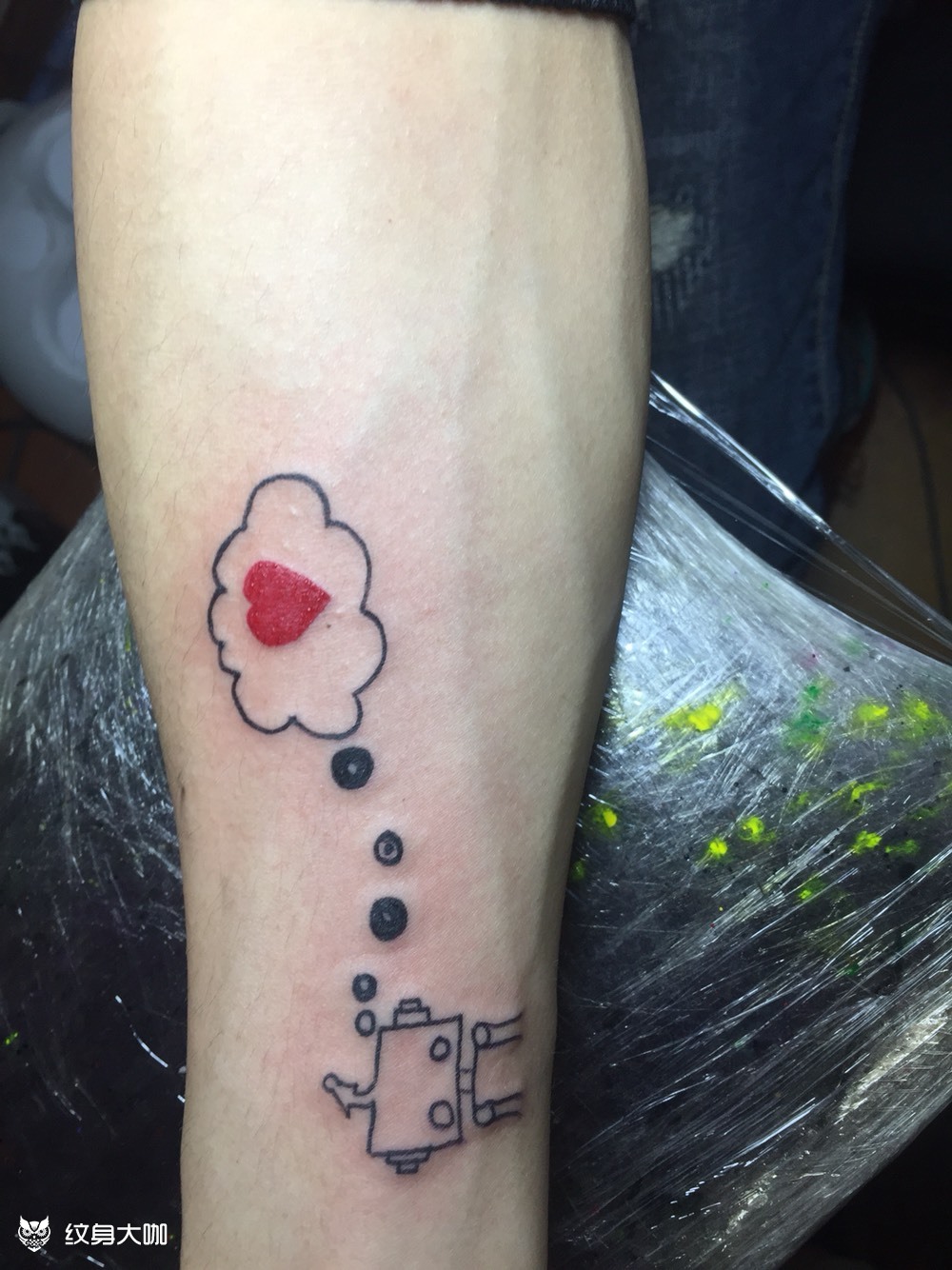 淘气的机器人_纹身图案手稿图片_王的纹身作品集