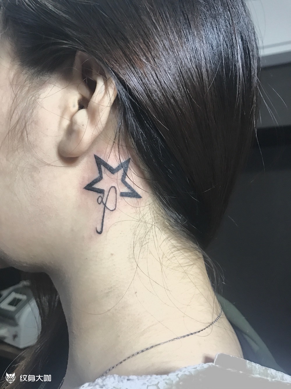 耳后小清新_纹身图案手稿图片_十一的纹身作品集