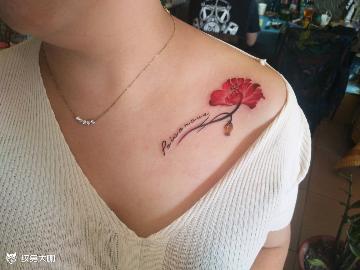 罂粟花_纹身图案手稿图片_三木·森的纹身作品集