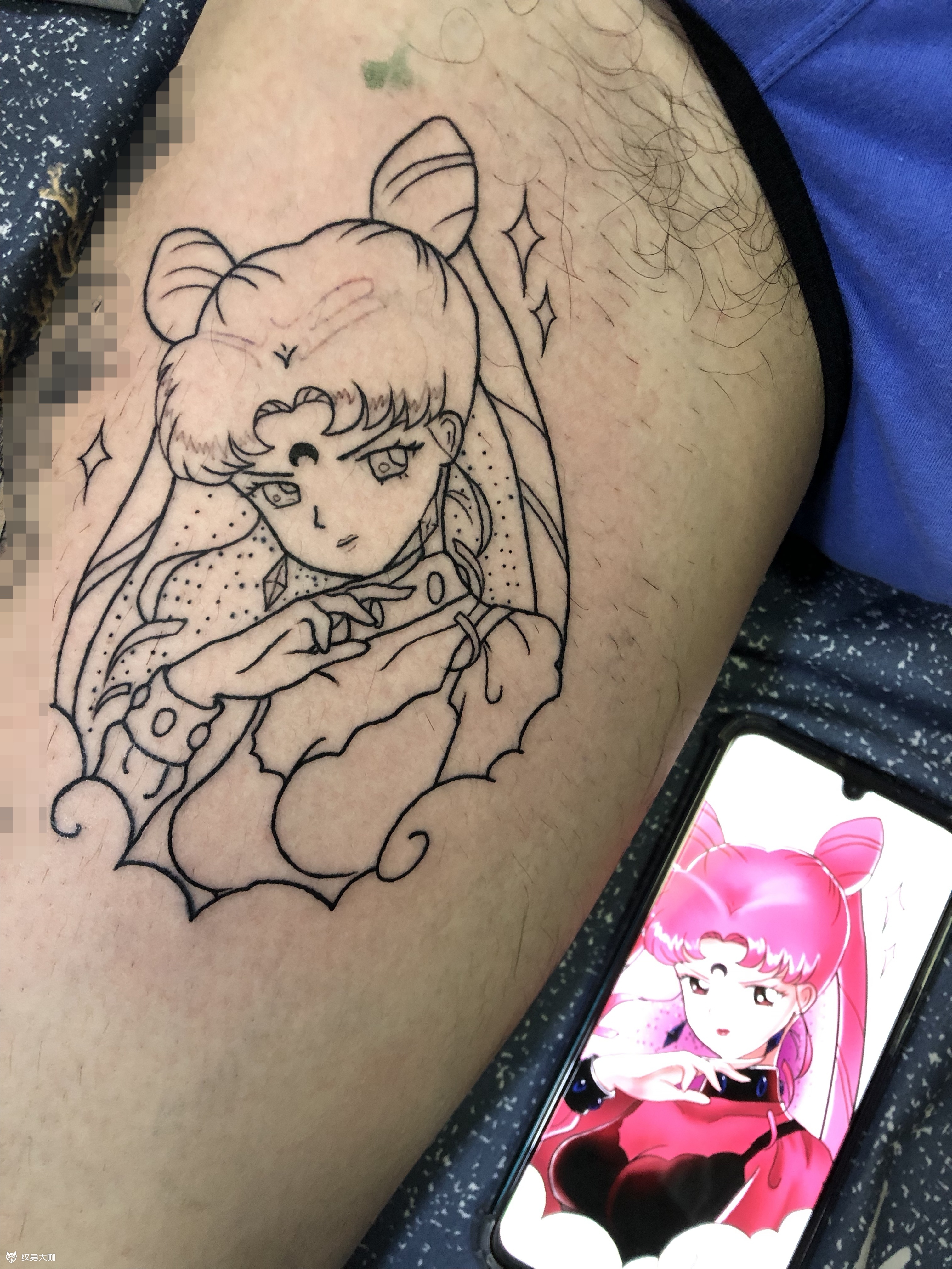 美少女战士_纹身图案手稿图片_舞鱼的纹身作品集