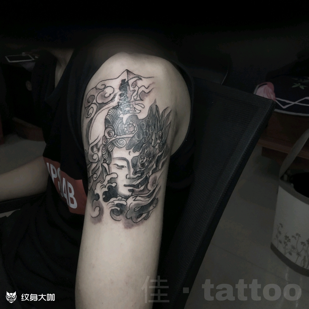 一念之间善恶佛_纹身图案手稿图片_蛇师的纹身作品集