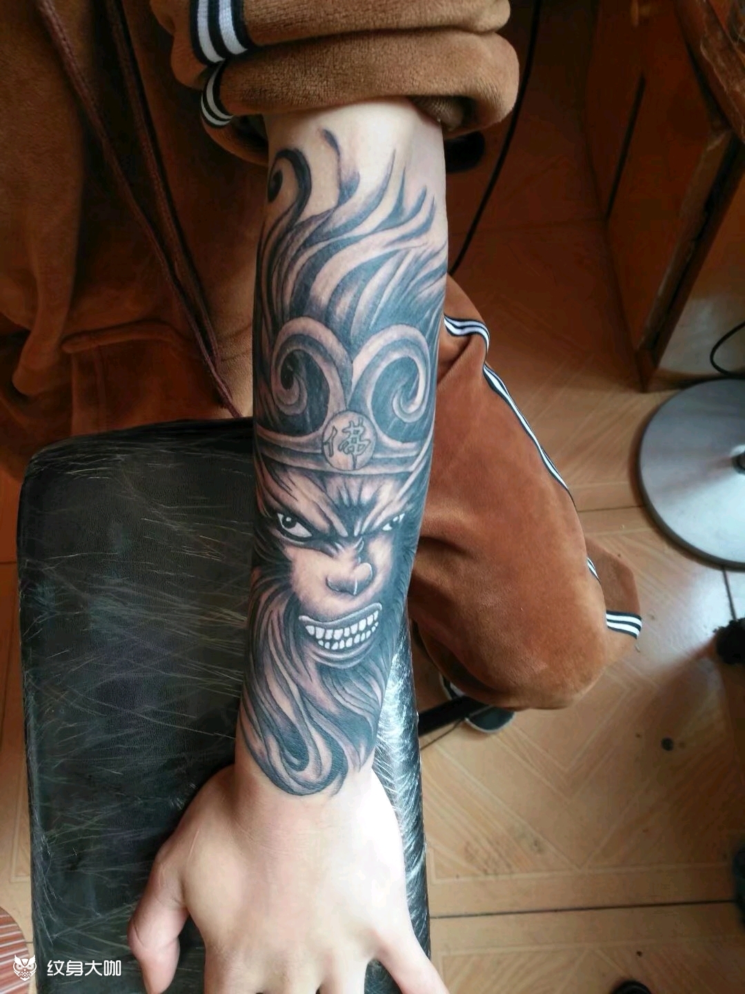 男士纹身图案手臂猴子图片