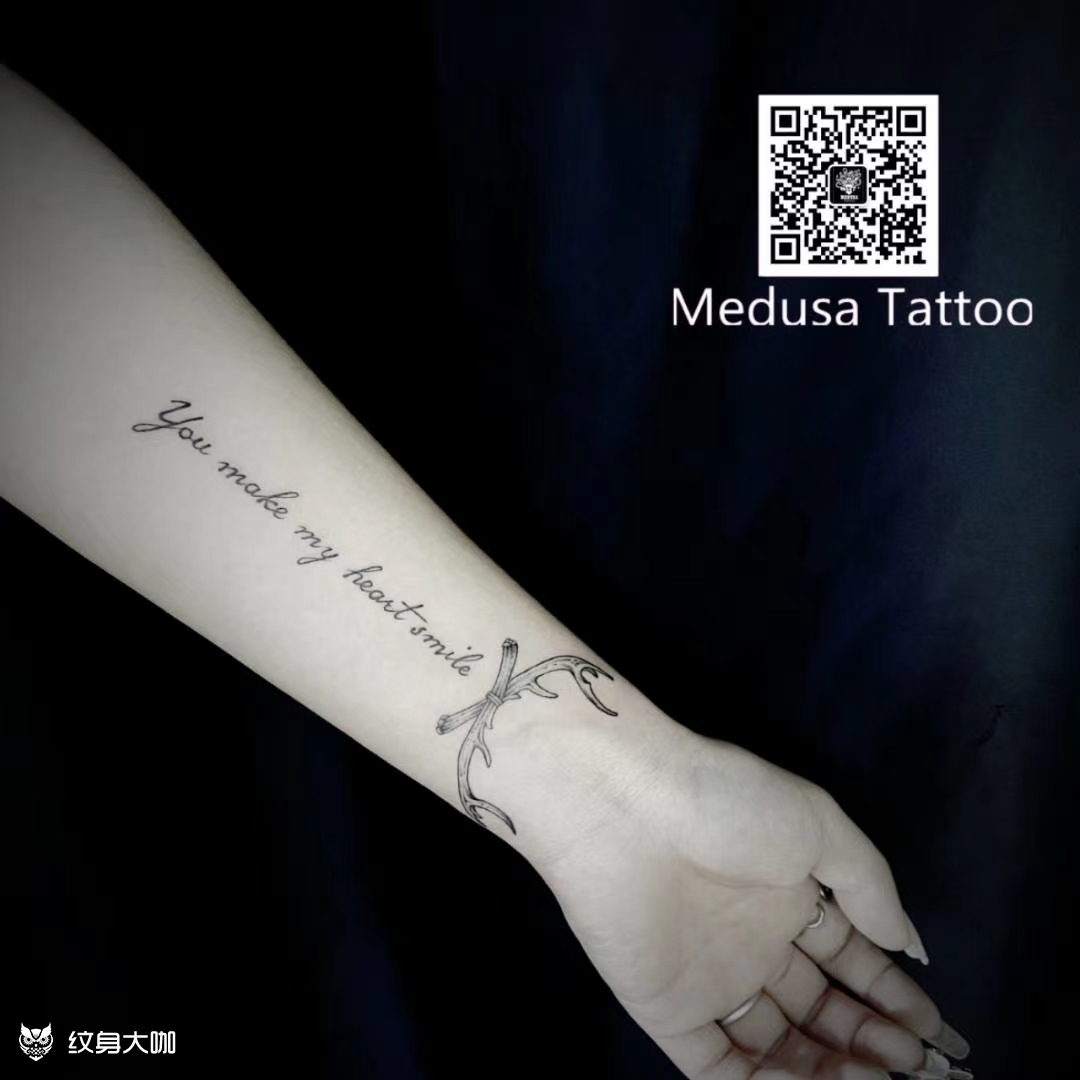 鹿角_纹身图案手稿图片_夏逢均的纹身作品集