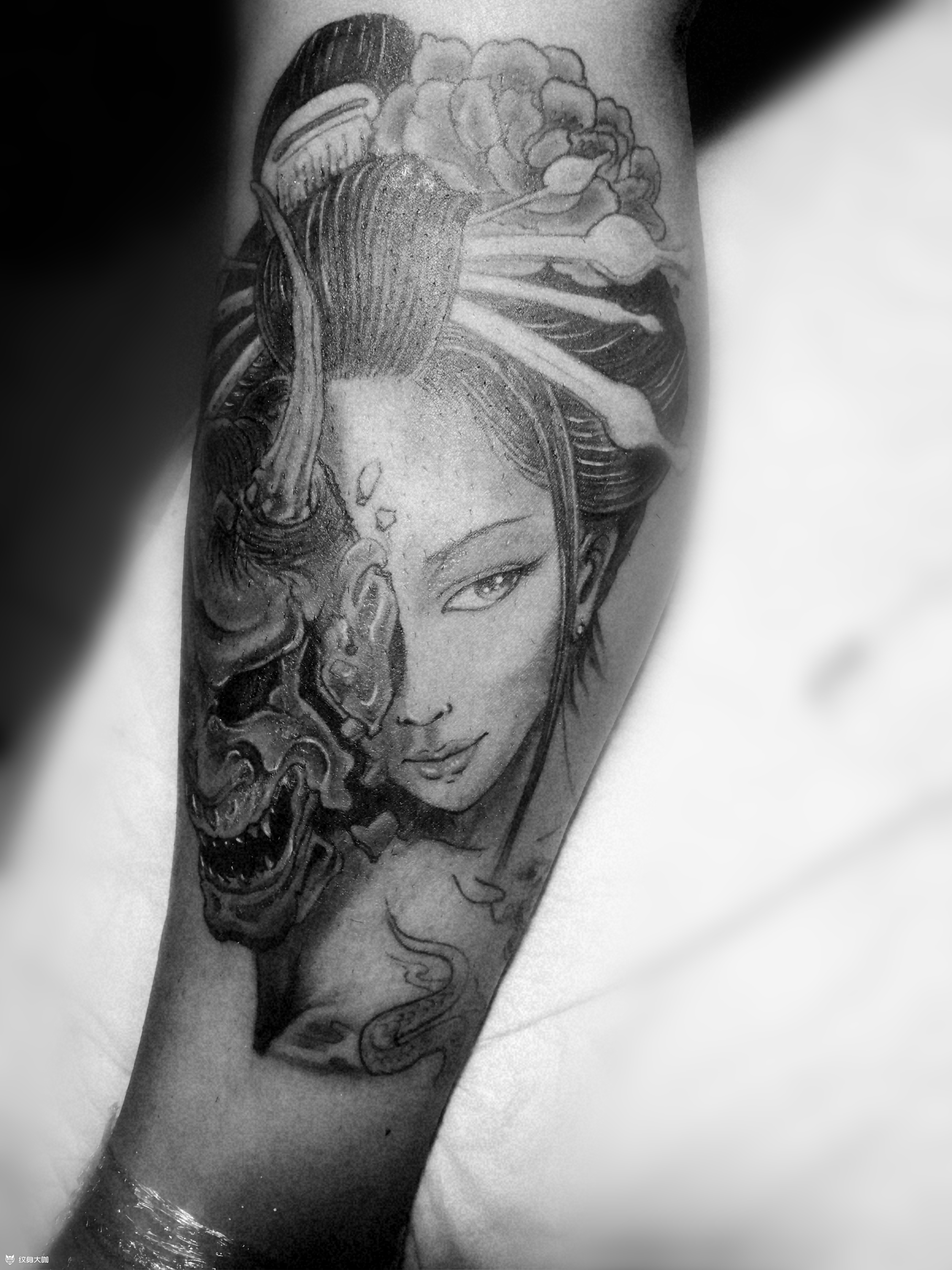 艺伎_纹身图案手稿图片_木偶的纹身作品集