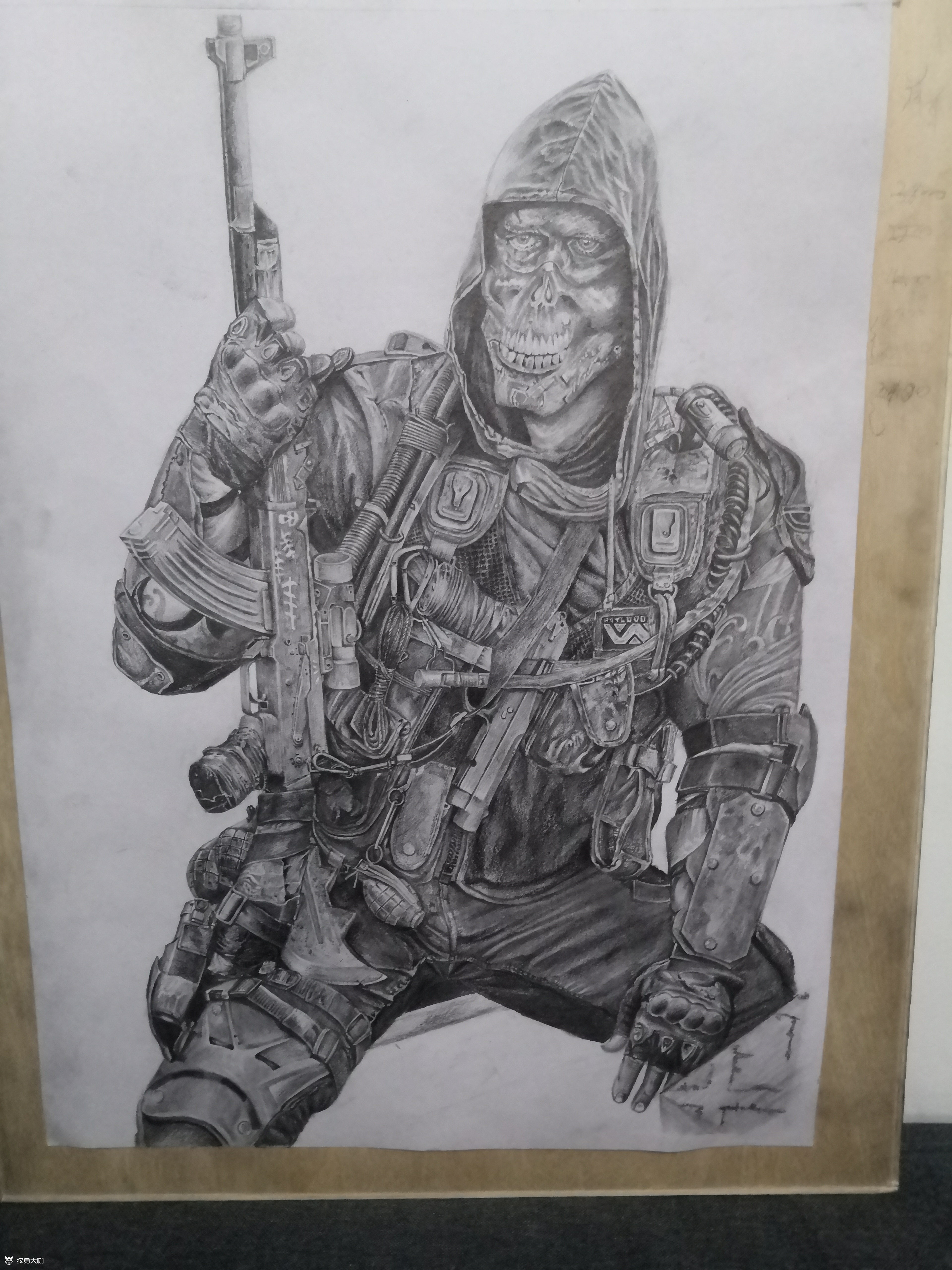 雇佣兵_纹身图案手稿图片_巍然的纹身作品集