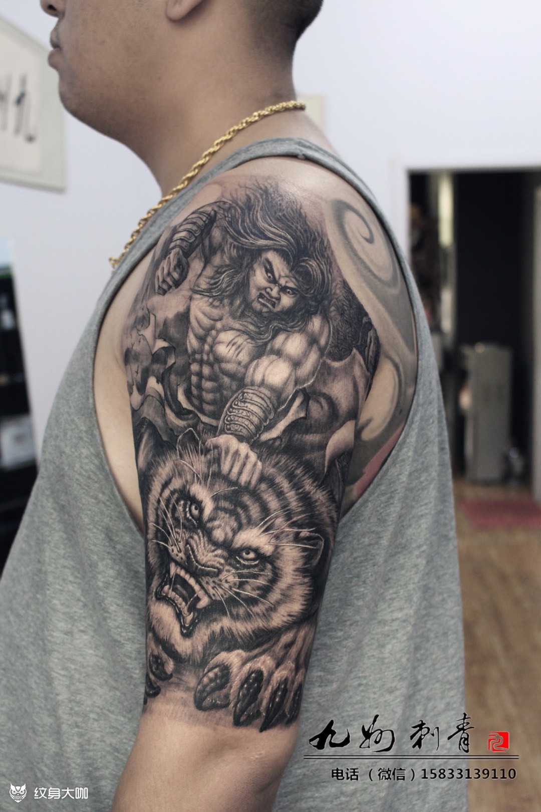 武松打虎武松打虎,又是一位内_纹身吧社区 - 纹身大咖