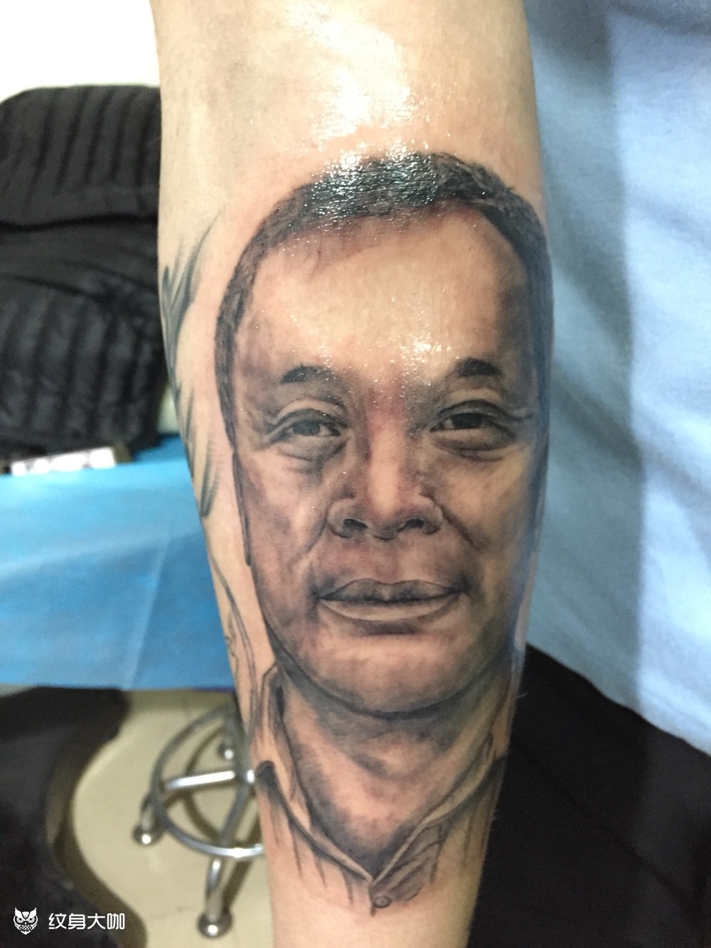 肖像_纹身图案手稿图片_光头的纹身作品集
