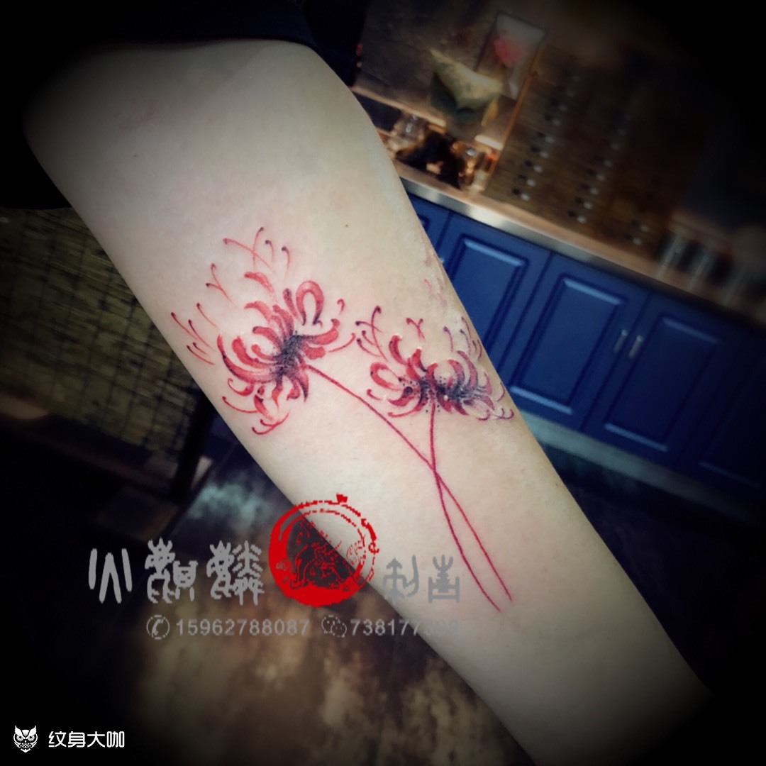 彼岸花_纹身图案手稿图片_火麒麟【楠】的纹身作品集