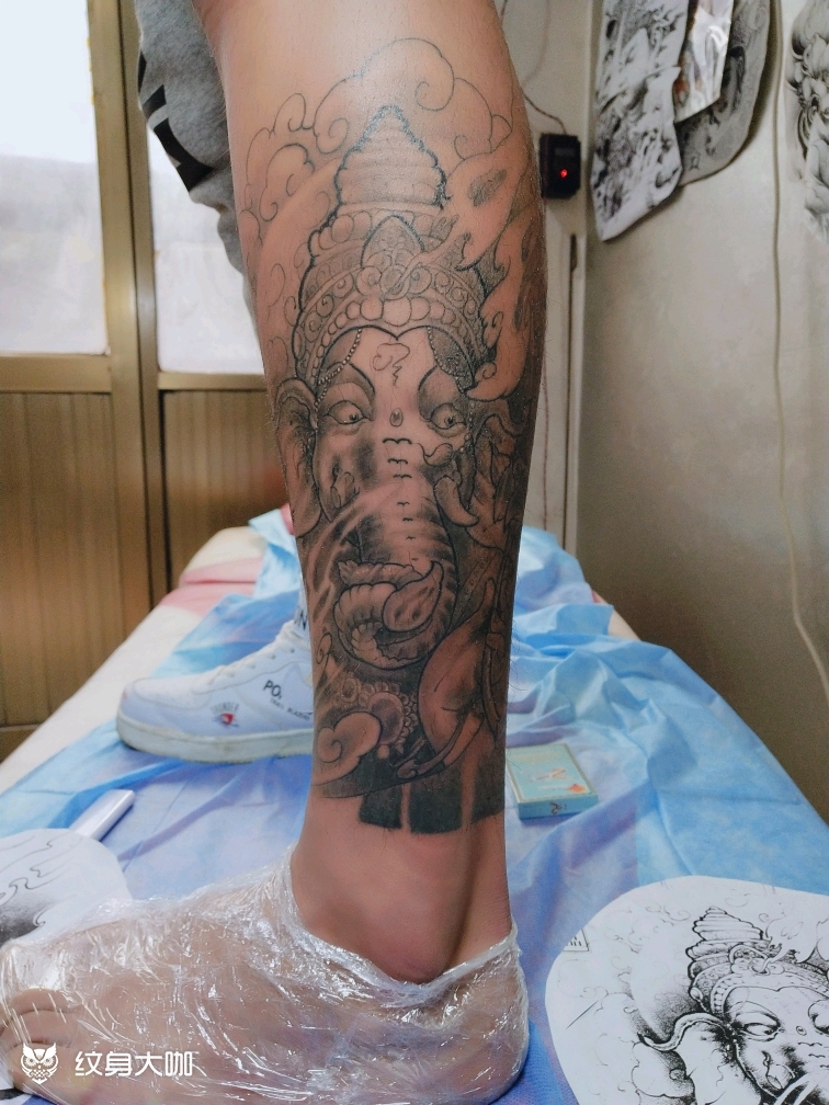 象神_纹身图案手稿图片_王冰的纹身作品集