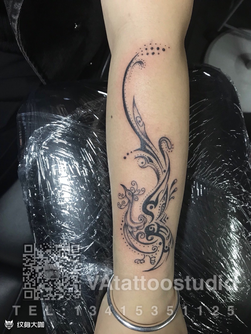 图腾凤_纹身图案手稿图片_va的纹身作品集