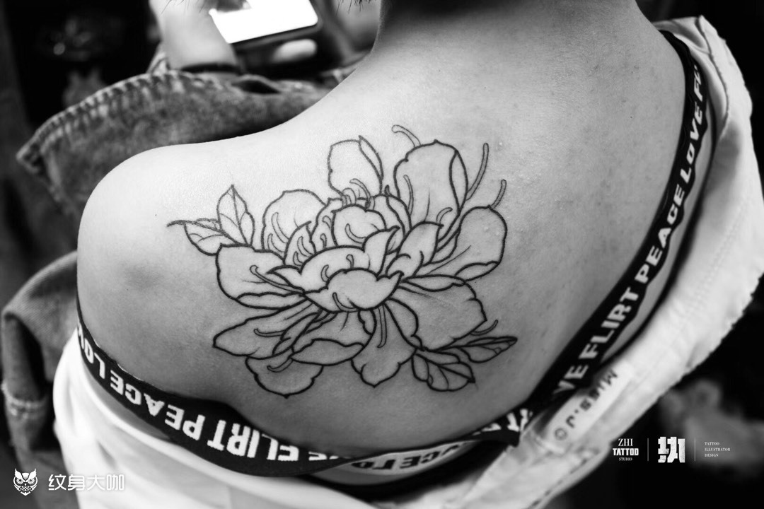 牡丹_纹身图案手稿图片_玉的纹身作品集