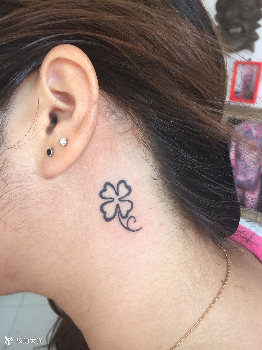 四叶草_纹身图案手稿图片_王东的纹身作品集