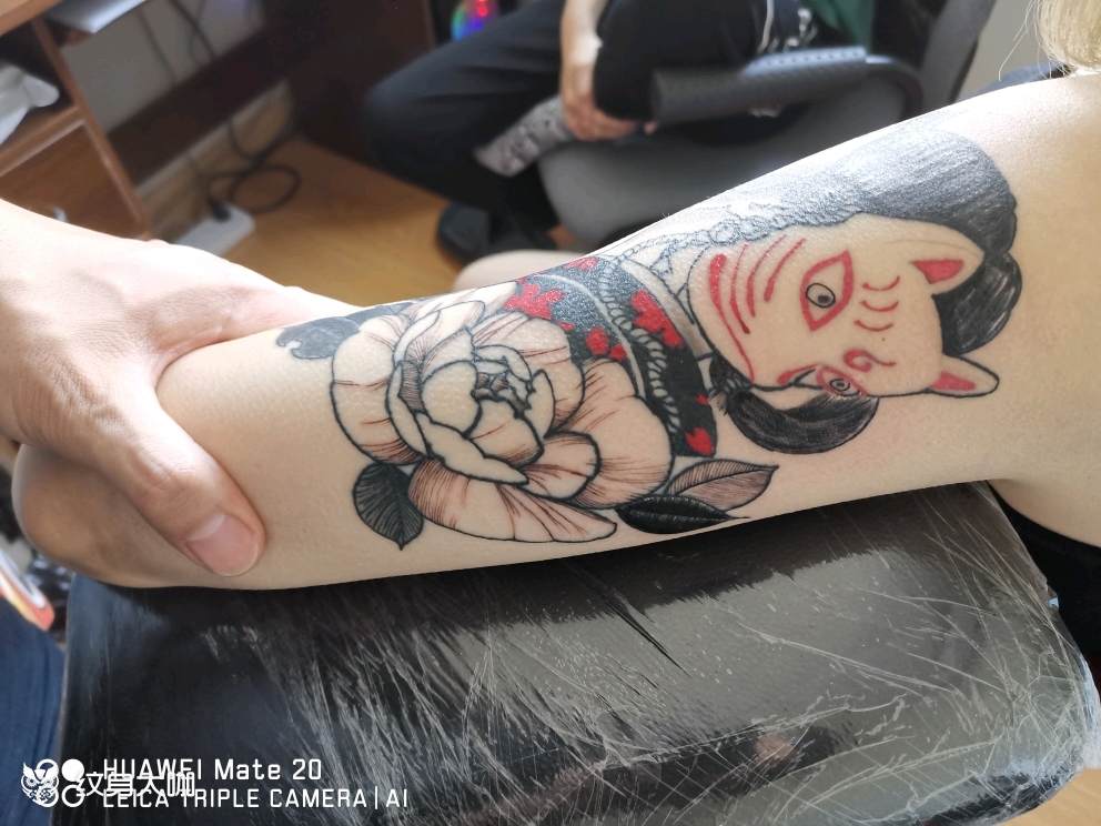 稻荷神_纹身图案手稿图片_艺霖丶的纹身作品集