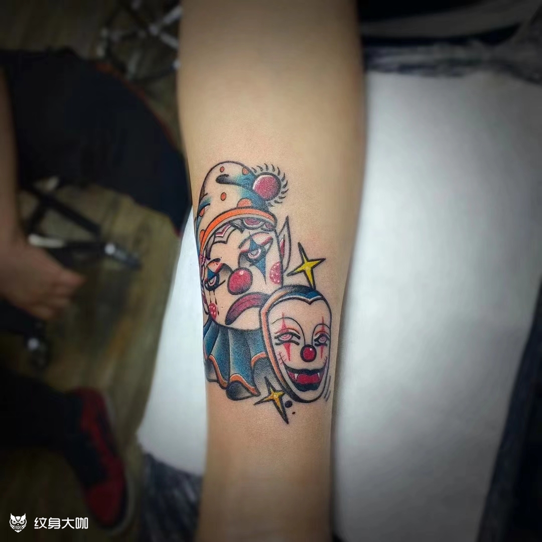 小丑_纹身图案手稿图片_徐州问山的纹身作品集