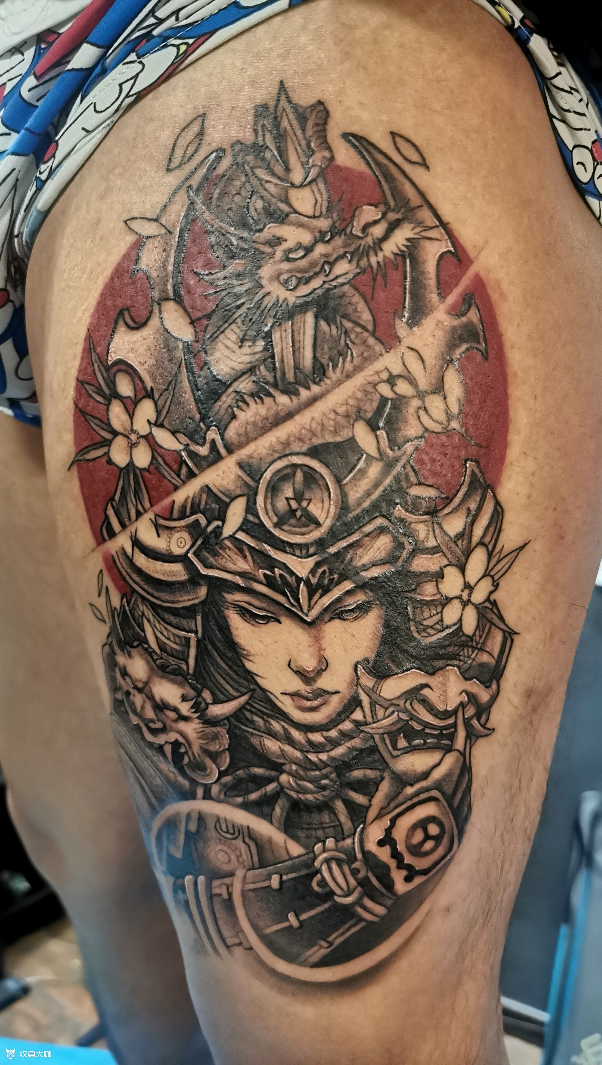 女武士_纹身图案手稿图片_极一龙的纹身作品集