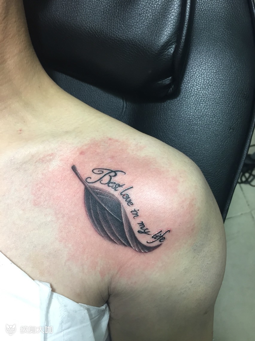 叶子_纹身图案手稿图片_静的纹身作品集