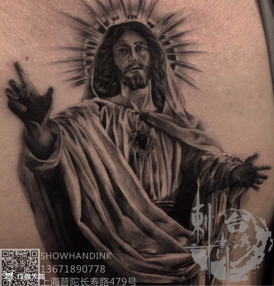 耶稣77_纹身图案手稿图片_天龙堂的纹身作品集