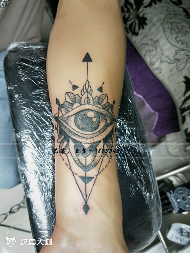 天使之眼_纹身图案手稿图片_王玉玺的纹身作品集