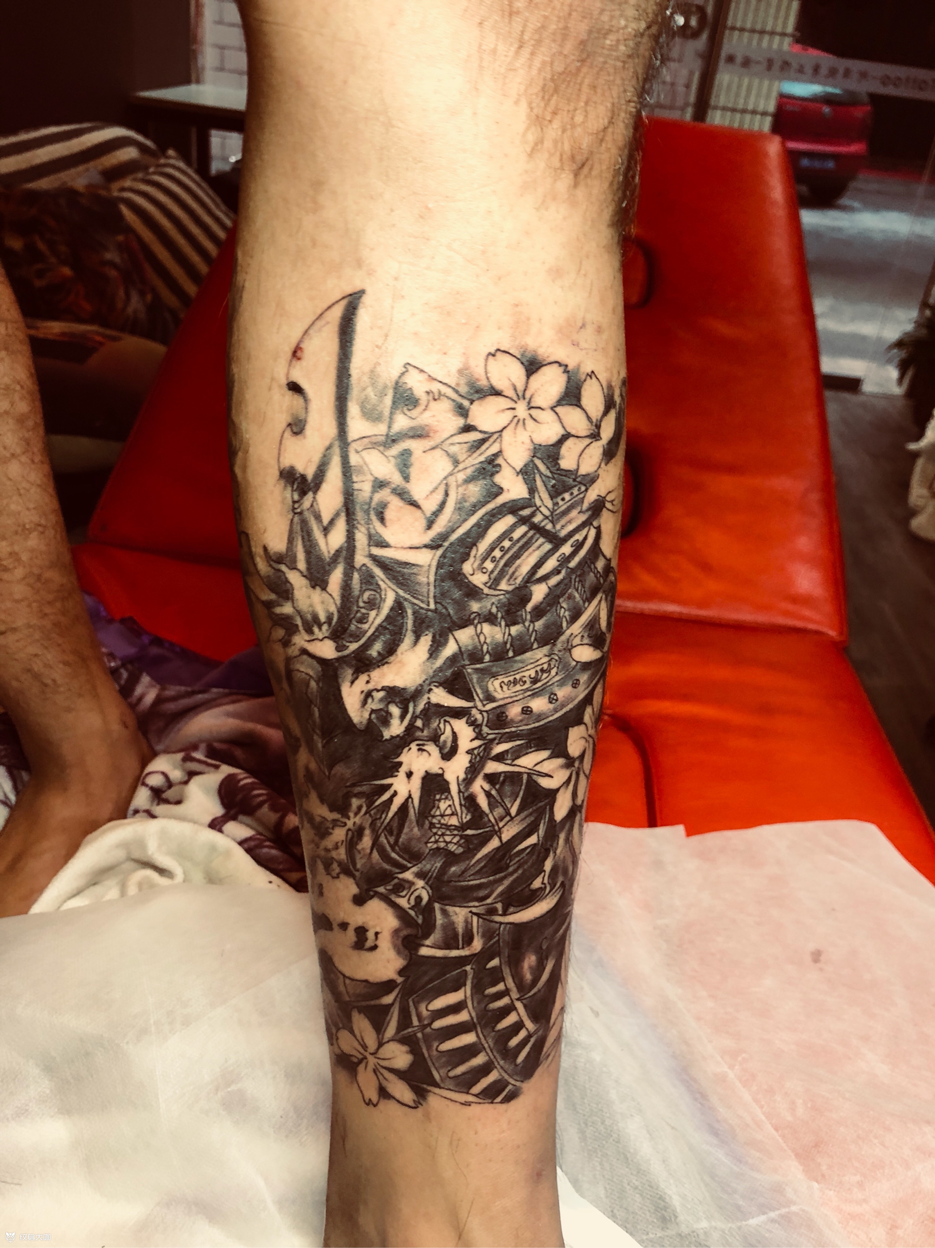 鬼武士_纹身图案手稿图片_阿洋的纹身作品集