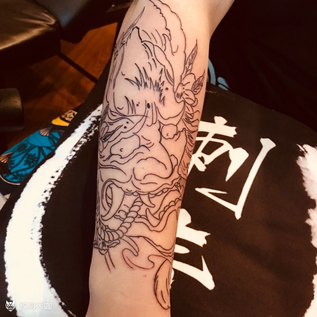 般若线条_纹身图案手稿图片_黑马tattoo的纹身作品集