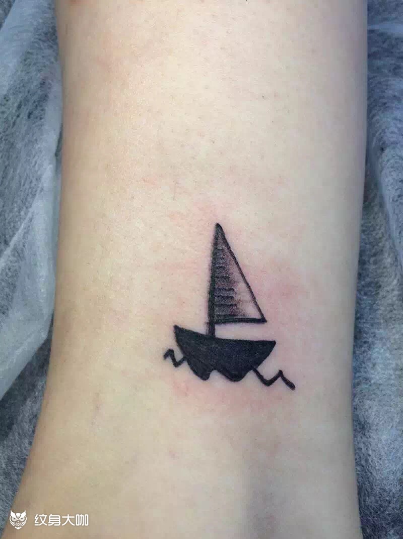 小船09_纹身图案手稿图片_阿强的纹身作品集