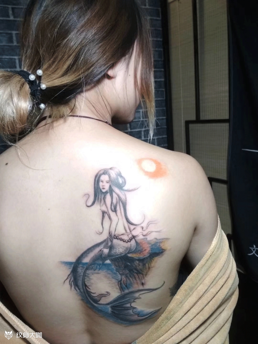 美人鱼_纹身图案手稿图片_青尘的纹身作品集