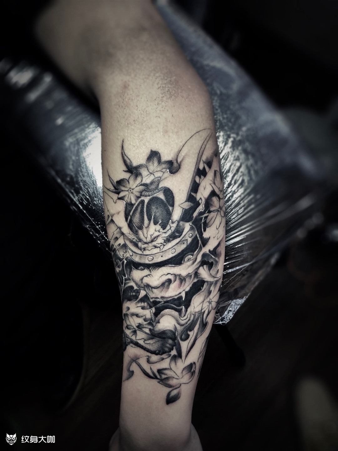 鬼武士_纹身图案手稿图片_原野的纹身作品集