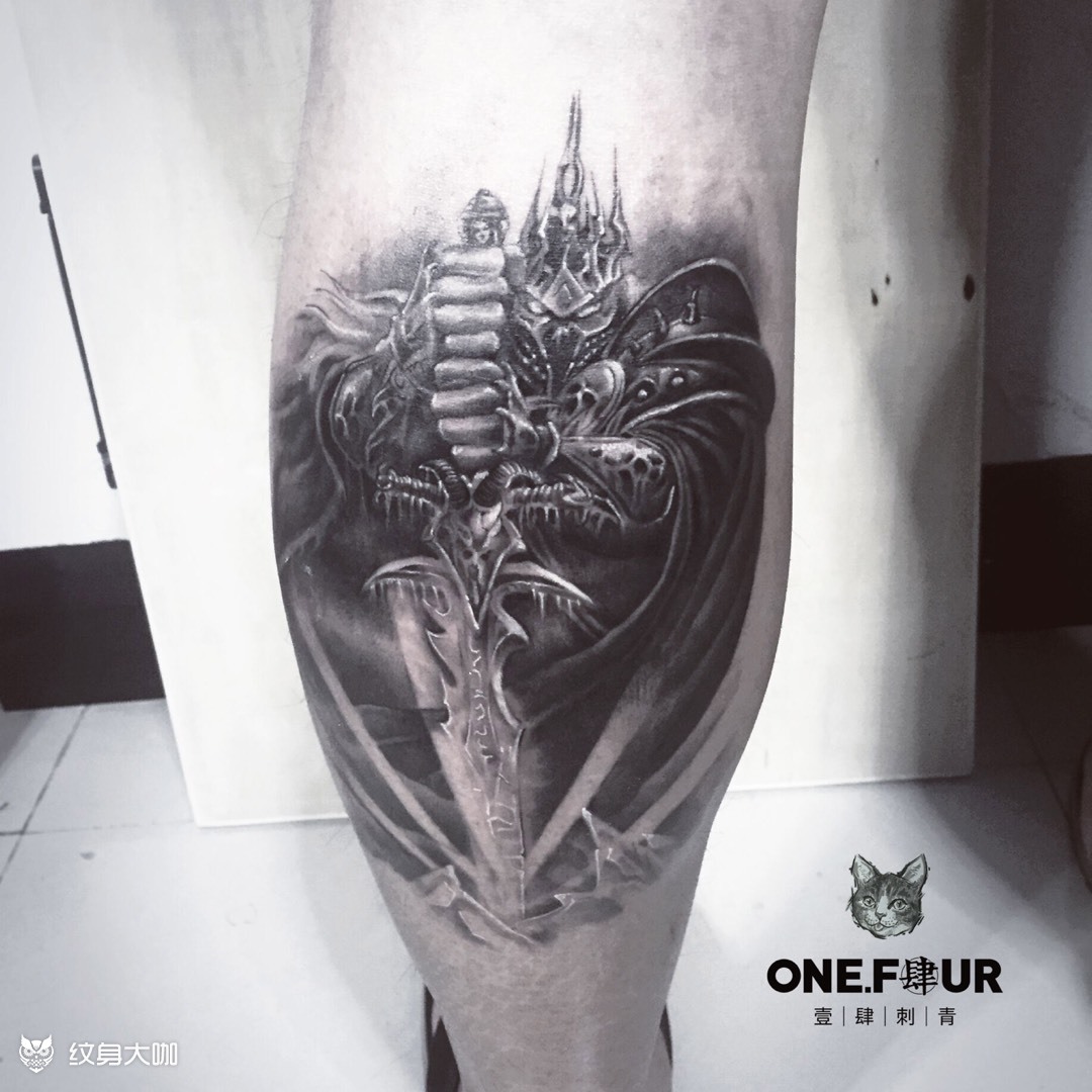 阿尔萨斯_纹身图案手稿图片_灰鸡的纹身作品集