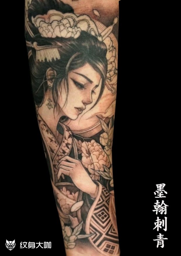 貂蝉_纹身图案手稿图片_张墨翰的纹身作品集