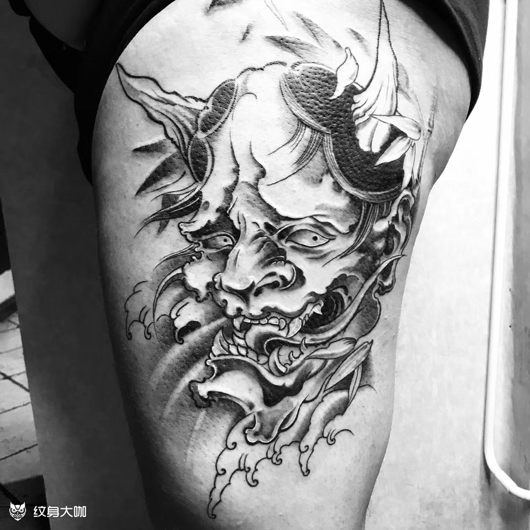 般若_纹身图案手稿图片_鲨鱼的纹身作品集