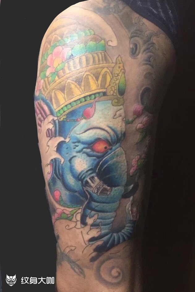 象神_纹身图案手稿图片_初代雕陈的纹身作品集