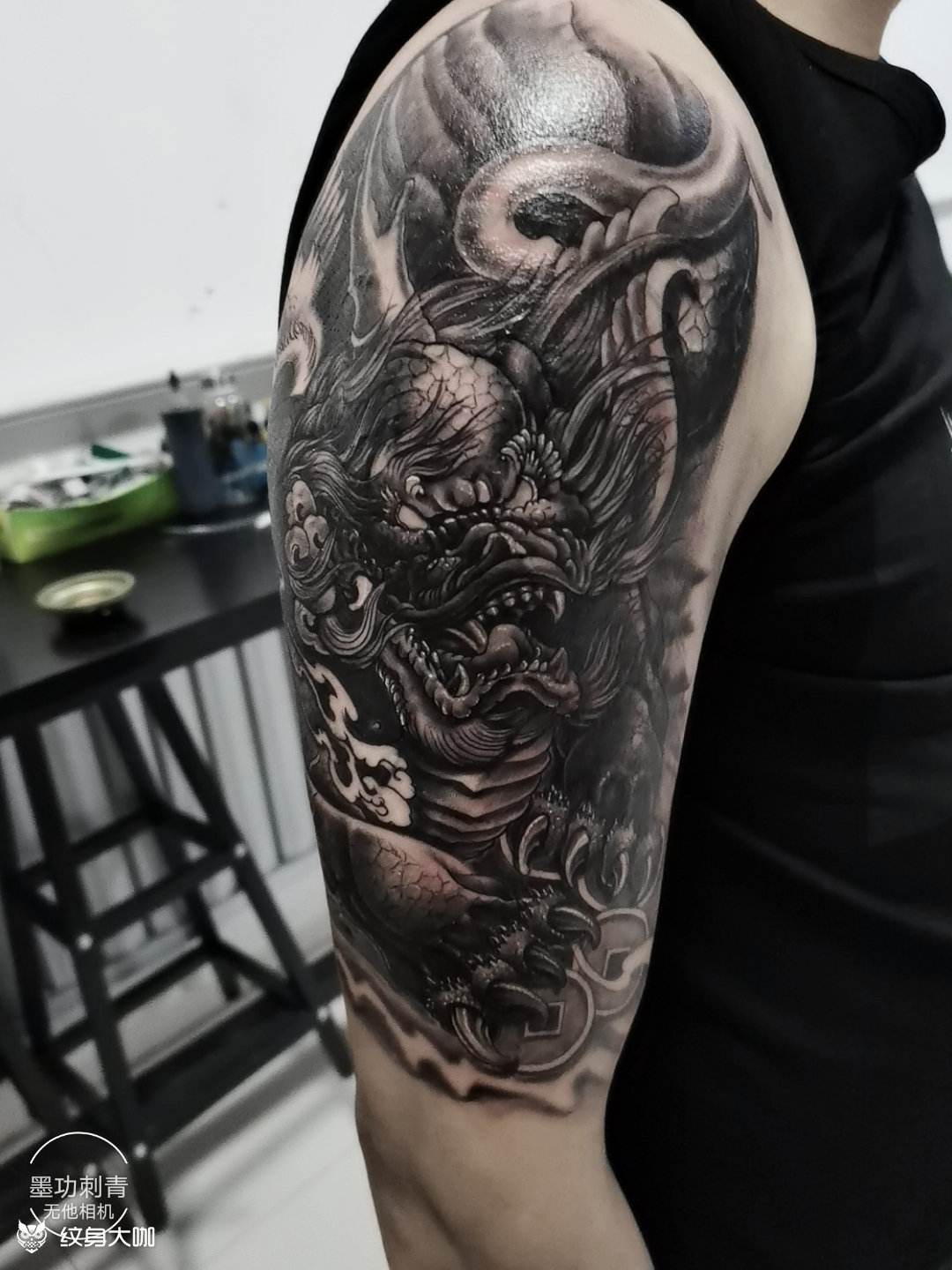 貔貅遮盖_纹身图案手稿图片_墨功的纹身作品集