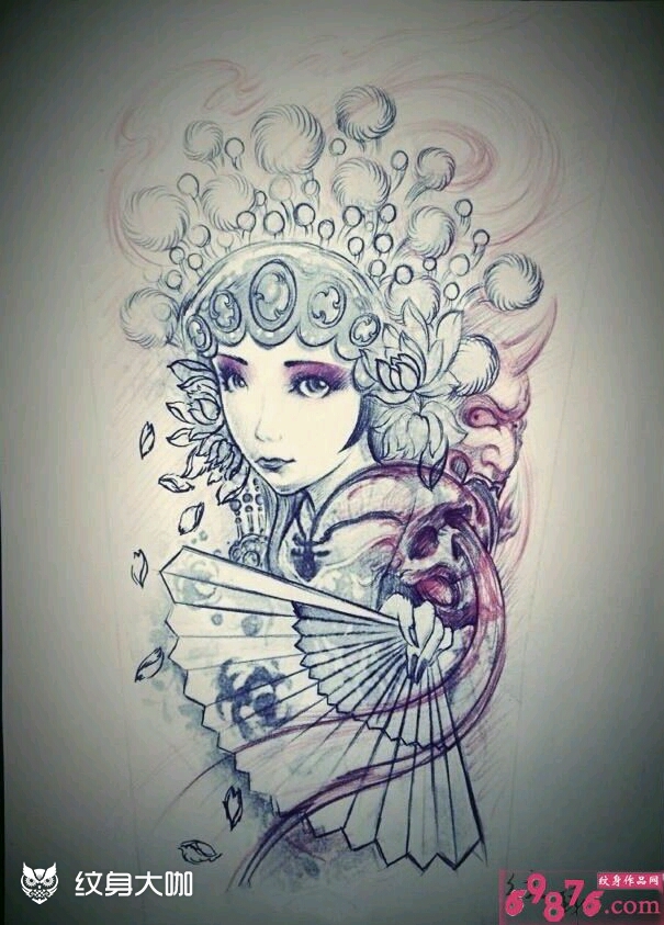 男生纹花旦,娘么?_纹身吧社区 - 纹身大咖