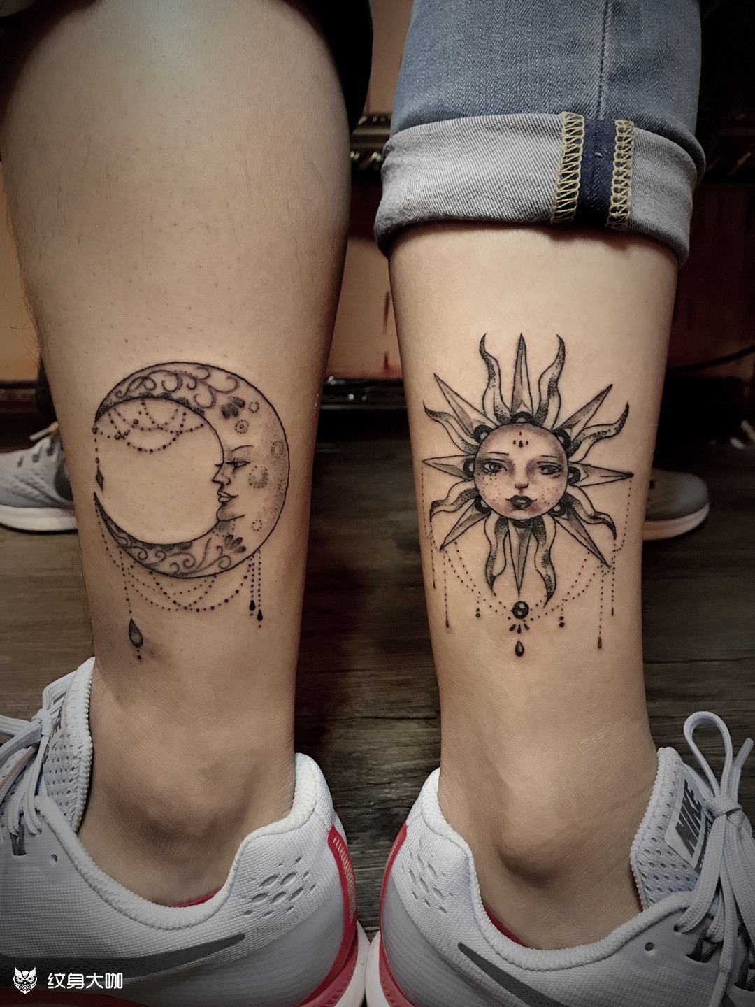 日月可鉴_纹身图案手稿图片_纹小花的纹身作品集