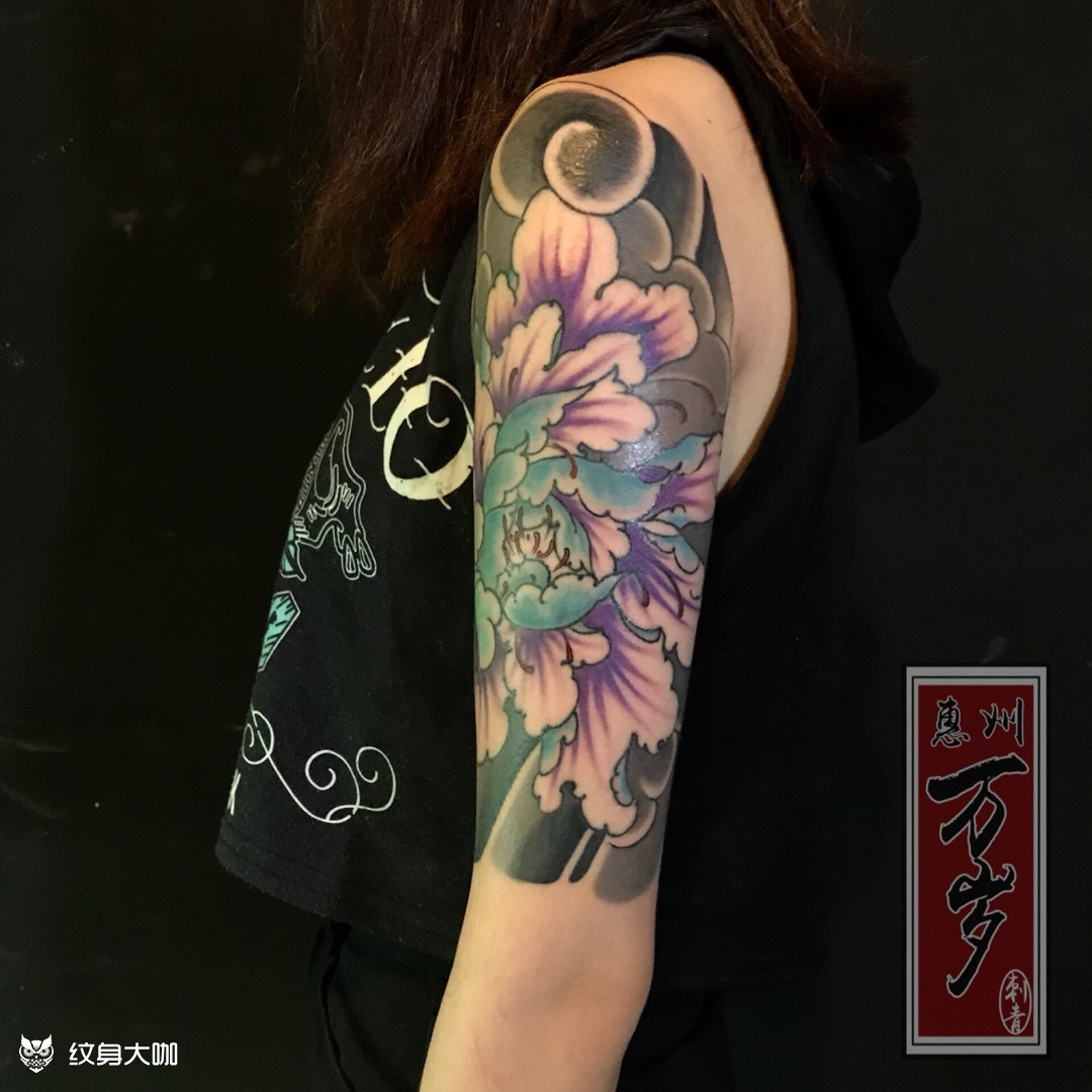 日式半臂_纹身图案手稿图片_啊锐的纹身作品集