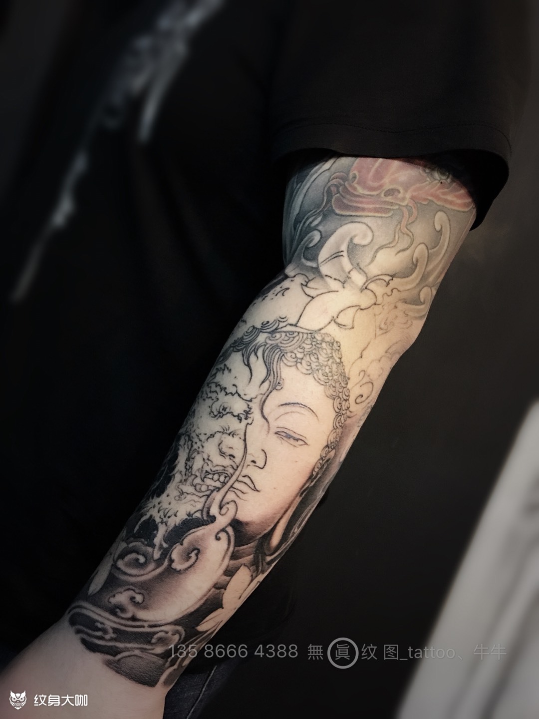 无眞花臂作品佛魔一念间未完成