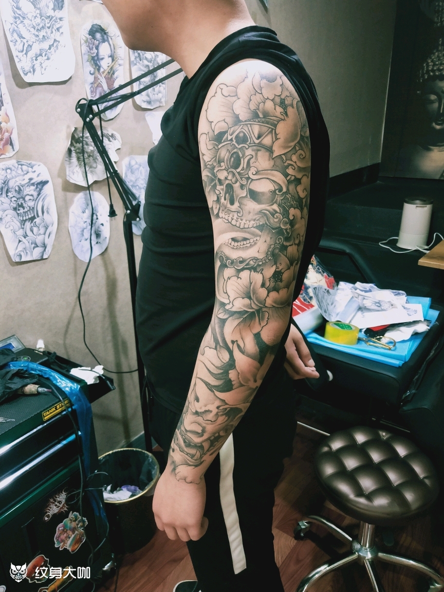 花臂_纹身图案手稿图片_首嘉的纹身作品集