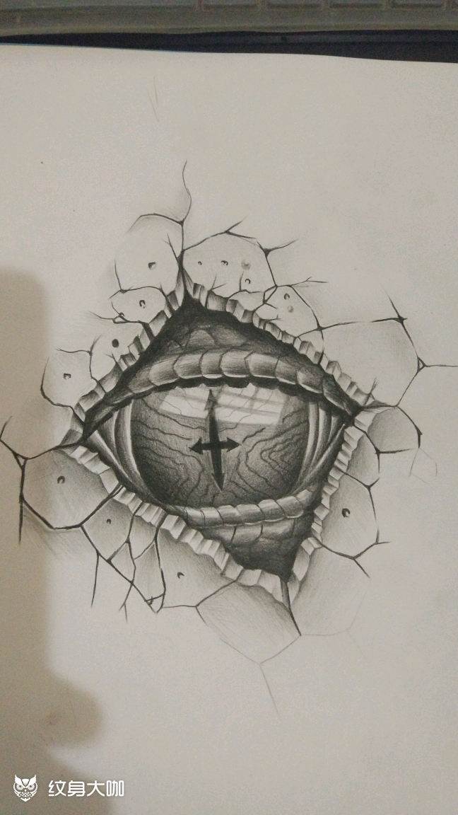 龙眼?(桂圆?)_纹身图案手稿图片_丁威博的纹身作品集